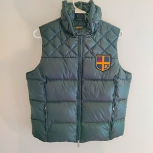Rugby Ralph Lauren Puffer Down Green Winter Vest M